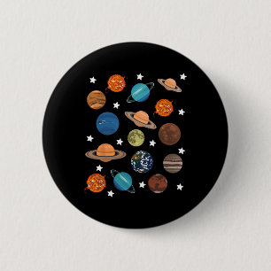 Planets Stars Moon Solar System Kostüme Halloween Button