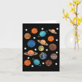 Planets Stars Moon Solar System Kostüme Halloween Karte (Gelbe Blume)