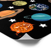 Planets Stars Moon Solar System Kostüme Halloween Poster (Ecke)
