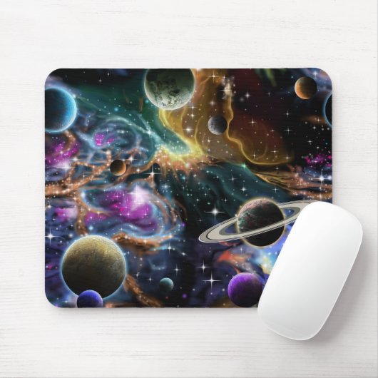 Planets Stars Nebula Mousepad (Mit Mouse)