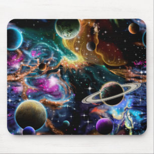 Planets Stars Nebula Mousepad