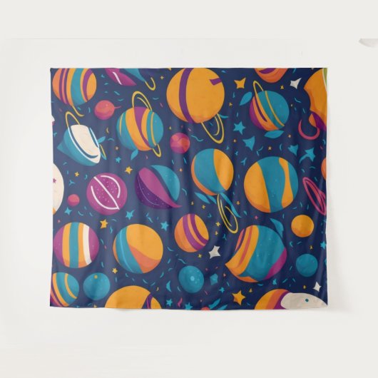  Planets Wallpaper Wandteppich (Vorderseite (Horizontal))