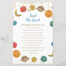 Planets Weltraum Babydusche Finden Sie den Gast