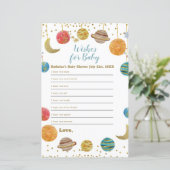 Planets Weltraum Kinderdusche Wünsche für Kinder (Stehend Vorderseite)