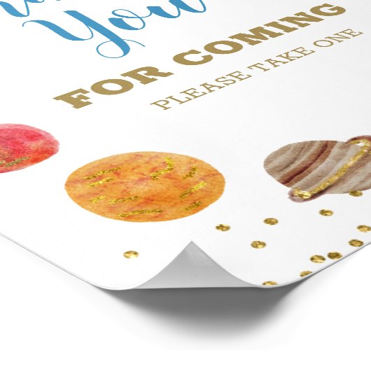 Planets Weltraumgalaxie Vielen Dank für Ihr Kommen Poster (Ecke)