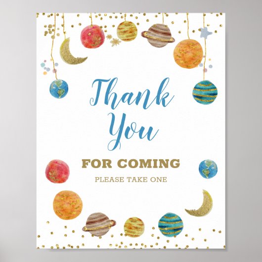 Planets Weltraumgalaxie Vielen Dank für Ihr Kommen Poster (Vorne)