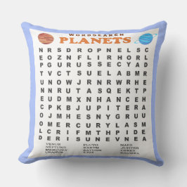 Planets Word Search Kissen