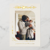 Planets Zodiac | Geburtsankündigung von Capricorn Folieneinladung (Vorderseite)