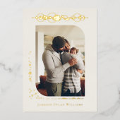 Planets Zodiac | Geburtsankündigung von Sagittariu Folieneinladung (Vorderseite)