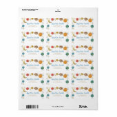 PlanetsWeltraumKinderdusche Adresse Adressaufkleber (Vorne)