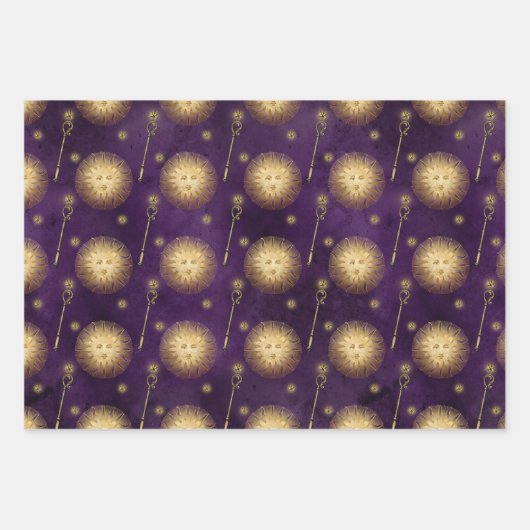 Planierpapier für Mond- und Sternenumschlag Set 3 Geschenkpapier Set (Vorderseite 2)