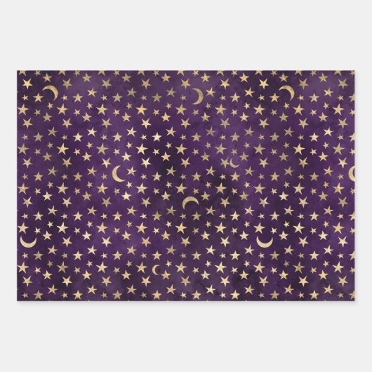 Planierpapier für Mond- und Sternenumschlag Set 3 Geschenkpapier Set (Vorderseite)