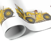 Planierraupen-Bau Geschenkpapier (Rolleneckpunkt)