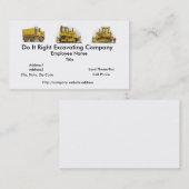 Planierraupen-Bulldozer-Visitenkarten Visitenkarte (Vorne/Hinten)