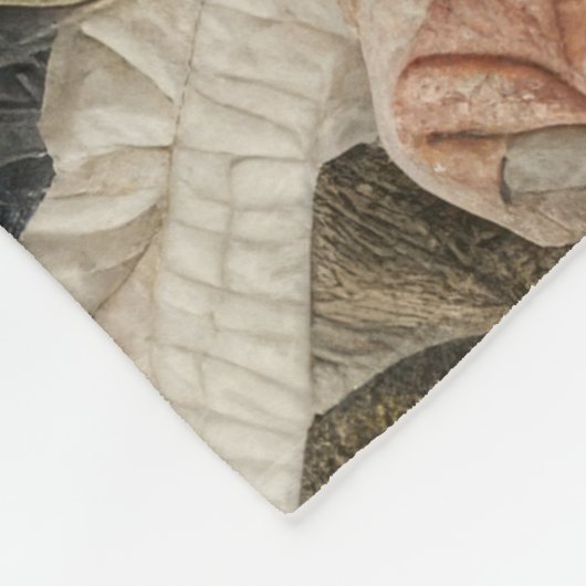 Planiert in Kupfergrün grau Fleecedecke (Ecke)