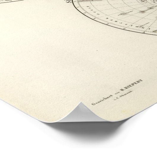 Planiglob der Erde Atlas-Karte Poster (Ecke)