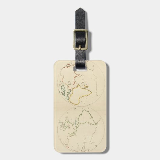 Planisfere (Kontur) Gepäckanhänger (Vorderseite vertikal)