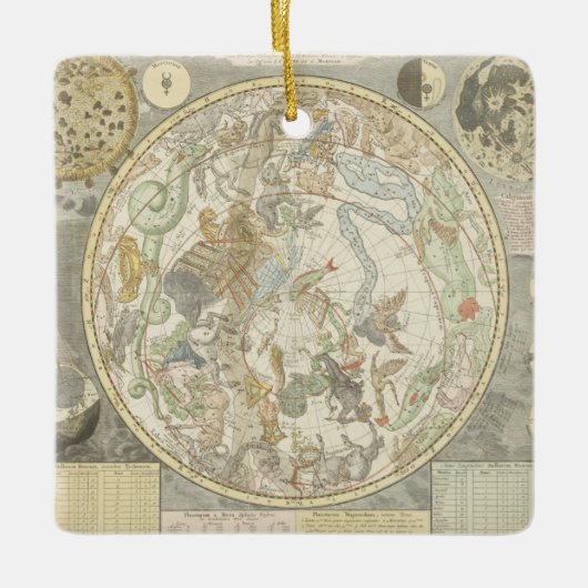 Planisphaerii Coelestis Hemisphaerium Keramikornament (Vorderseite)