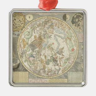 Planisphaerii Coelestis Hemisphaerium Silbernes Ornament