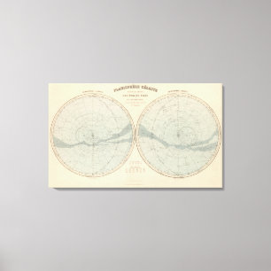 Planisphere Celeste Hemisphäre Leinwanddruck