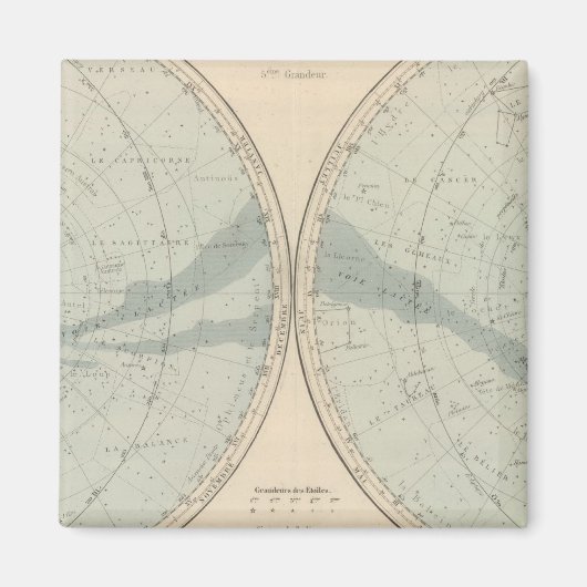 Planisphere Celeste Hemisphäre Magnet (Vorne)