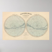 Planisphere Celeste Hemisphäre Poster (Vorne)