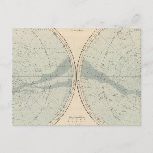 Planisphere Celeste Hemisphäre Postkarte (Vorderseite)