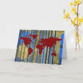 Planisphere-Weltkarte Karte (Gelbe Blume)