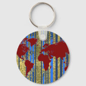 Planisphere-Weltkarte Schlüsselanhänger (Vorderseite)