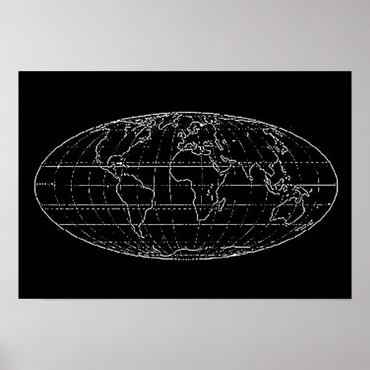 Planisphere Weltkarte Wanddekor Poster (Vorne)