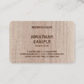 Plankeboardholz-Vorlage verzerrt aussehen Visitenkarte (Rückseite)