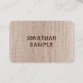 Plankeboardholz-Vorlage verzerrt aussehen Visitenkarte (Vorderseite)