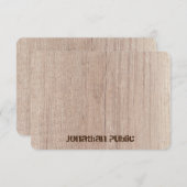 Plankenholzbesen als gestörter Text Mitteilungskarte (Vorne/Hinten)