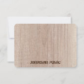 Plankenholzbesen als gestörter Text Mitteilungskarte (Rückseite)