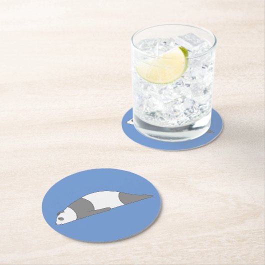 Planking Panda Runder Pappuntersetzer (Vor Ort)