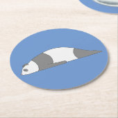 Planking Panda Runder Pappuntersetzer (Angewinkelt)