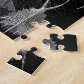 Plankton-Muscheln in Schwarzweiss (Cyrtoidea) Puzzle (Seite)