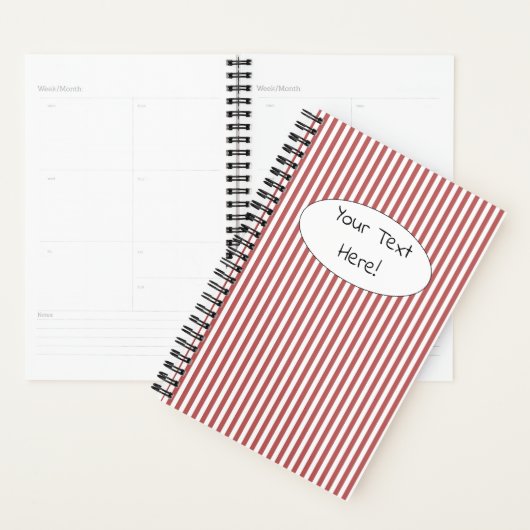Planner (14 x 21,6 cm) - Burgundy Stripe Pattern Planer (Anzeige)