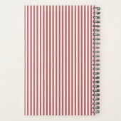 Planner (14 x 21,6 cm) - Burgundy Stripe Pattern Planer (Rückseite)