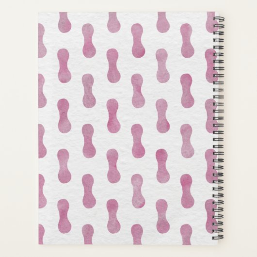 Planner (21,6 x 28 cm) - Pink Pattern Planer (Rückseite)
