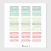 Planner-Aufkleber-Blatt Monat Pastel Rainbow Niedl Aufkleber (Blatt)