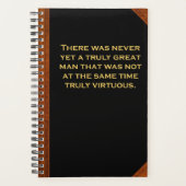Planner Ben Franklin Zitat Great Man Virtuous Planer (Vorderseite)