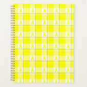 Planner Bladder Cancer Awareness Plaid, Yellow Planer (Vorderseite)