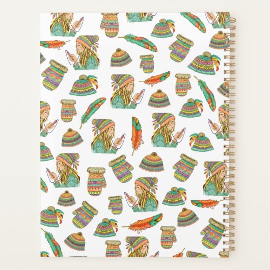 Planner Boho Hat Girl Planer (Rückseite)