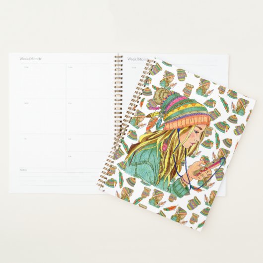 Planner Boho Hat Girl Planer (Anzeige)