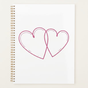 Planner Herz-Verbundene Notizbuch Planer