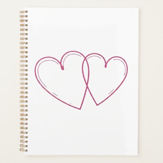 Planner Herz-Verbundene Notizbuch Planer (Vorderseite)