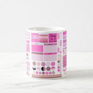 Planner liebt Cutesy Stickers Kaffeetasse