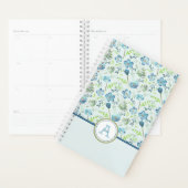 Planner Monogram Blue Green Floral Muster Planer (Anzeige)