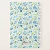 Planner Monogram Blue Green Floral Muster Planer (Rückseite)
